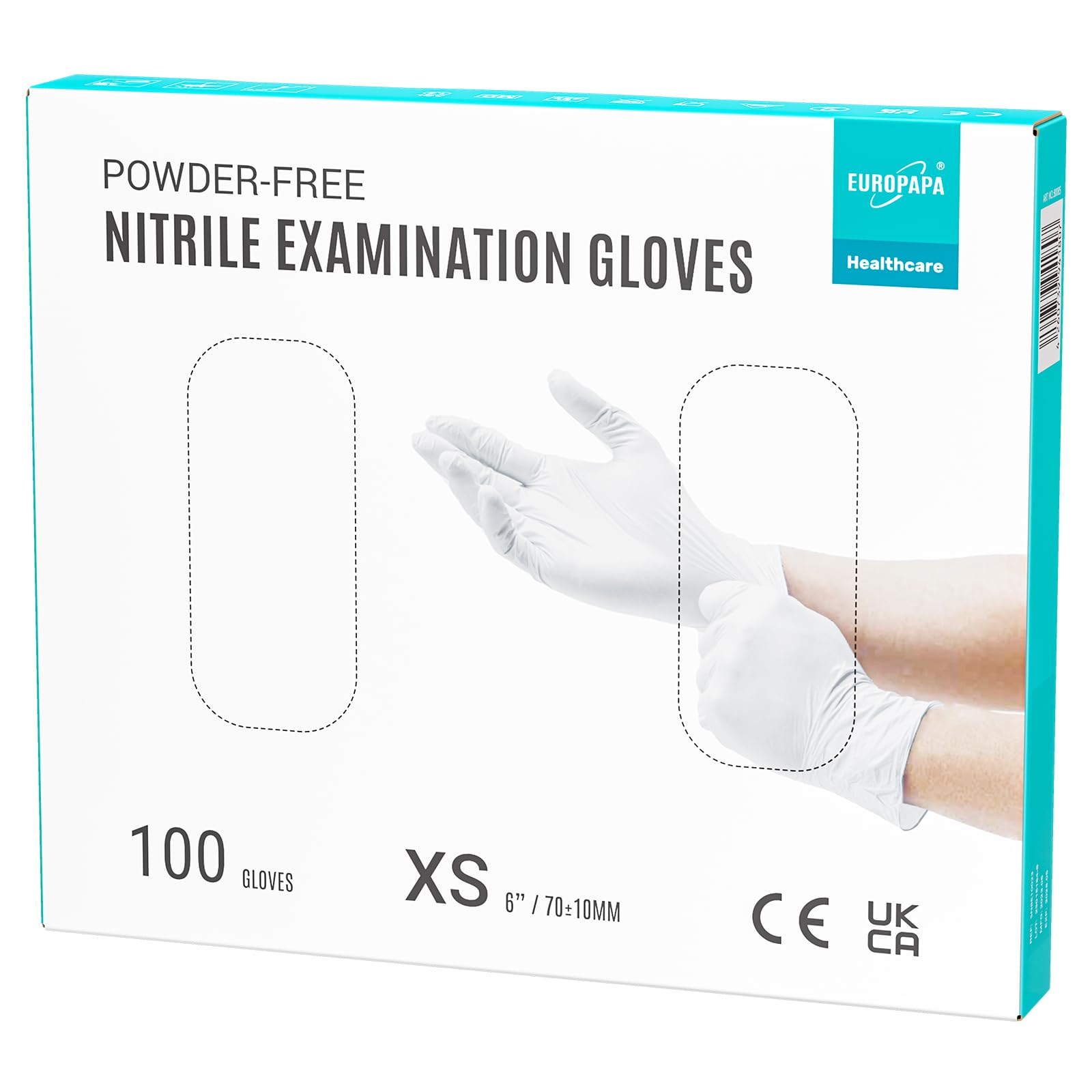 EUROPAPA® 100x Nitrilhandschuhe Einweghandschuhe Einmalhandschuhe Unte