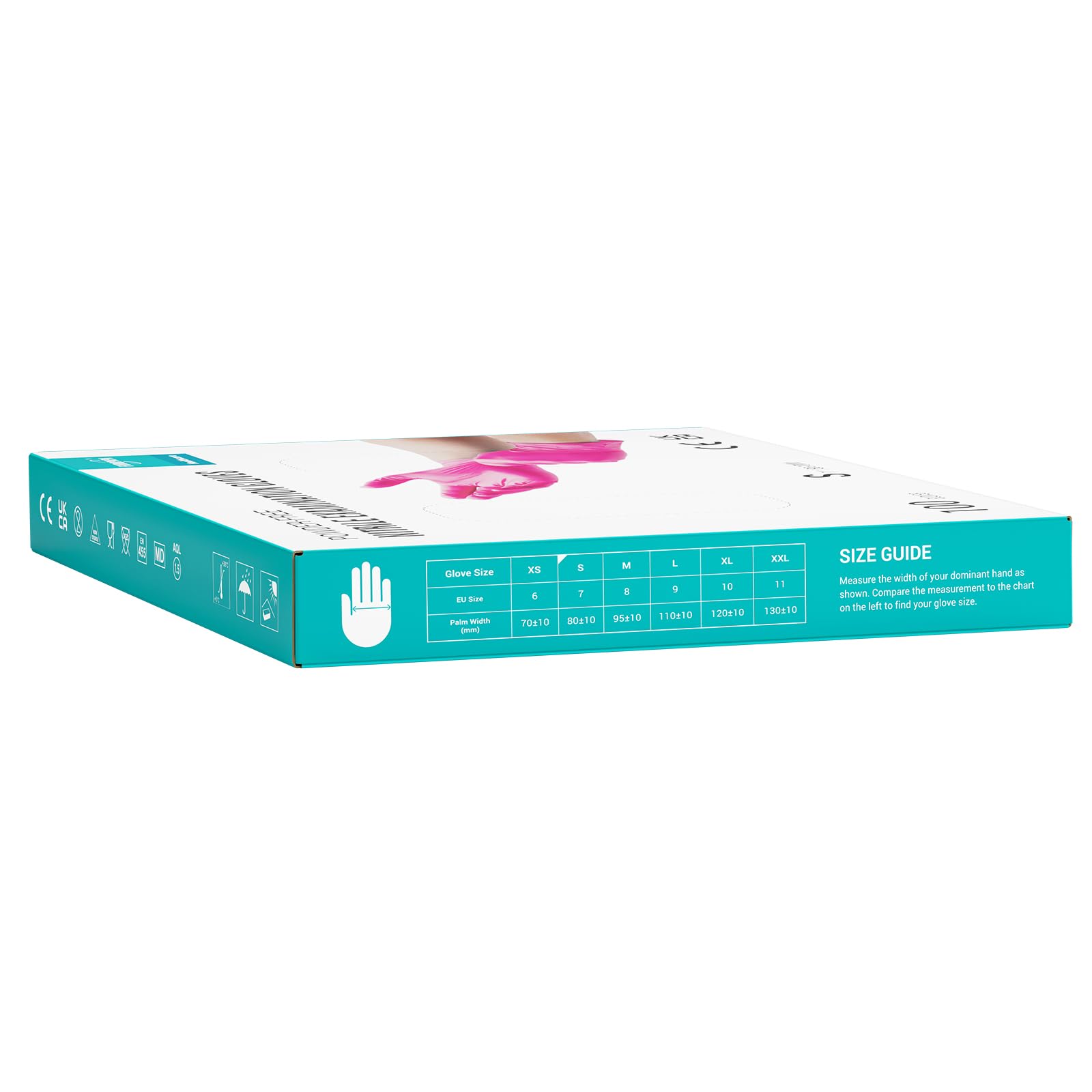 EUROPAPA® 1000x Nitrilhandschuhe Einweghandschuhe puderfrei Untersuchungshandschuhe EN455 EN374 latexfrei Einmalhandschuhe Handschuhe in Gr. S, M, L & XL verfügbar (Rosenrot, S)