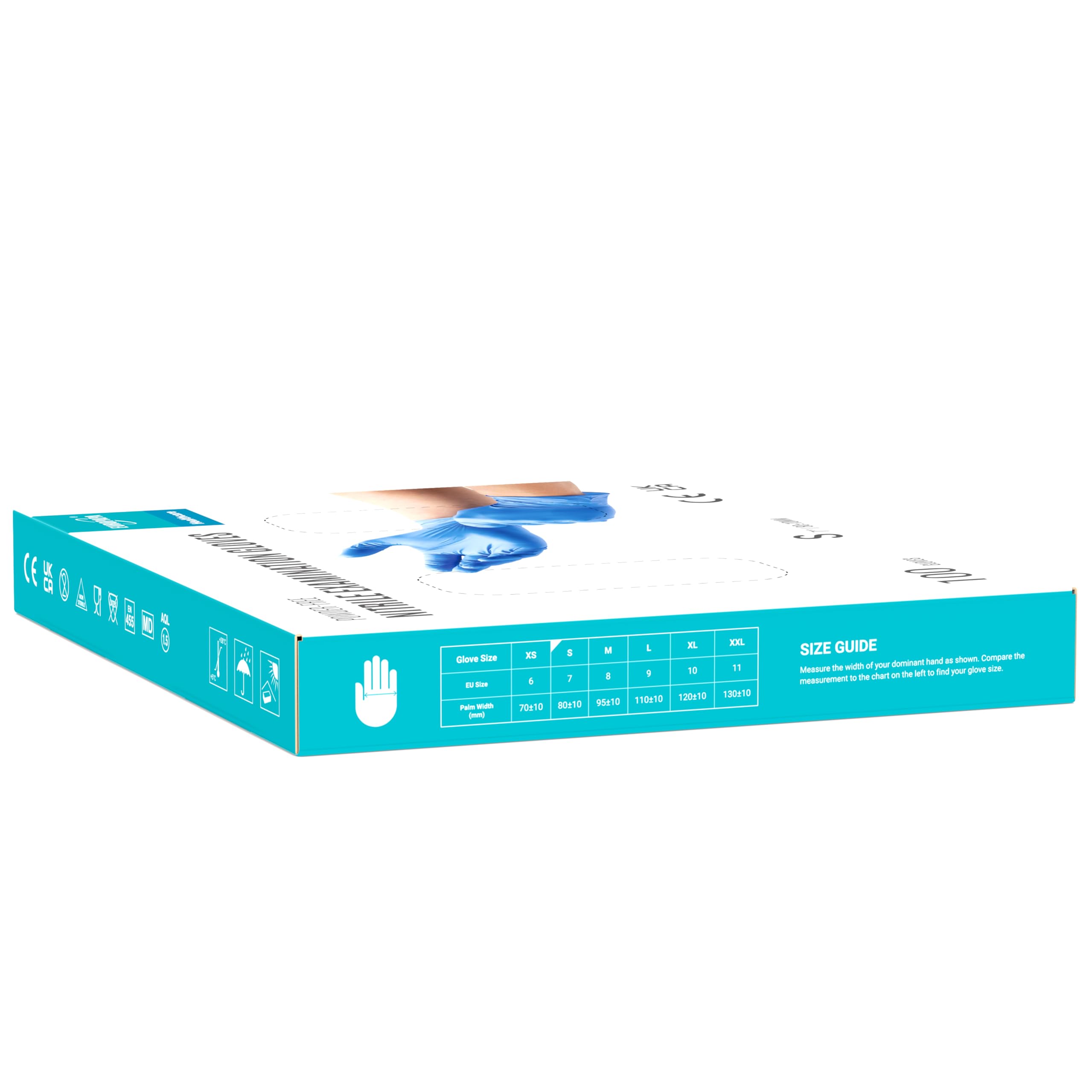 EUROPAPA® 1000x Nitrilhandschuhe Einweghandschuhe puderfrei Untersuchungshandschuhe EN455 EN374 latexfrei Einmalhandschuhe Handschuhe in Gr. S, M, L & XL verfügbar (Ocean Blau, S)