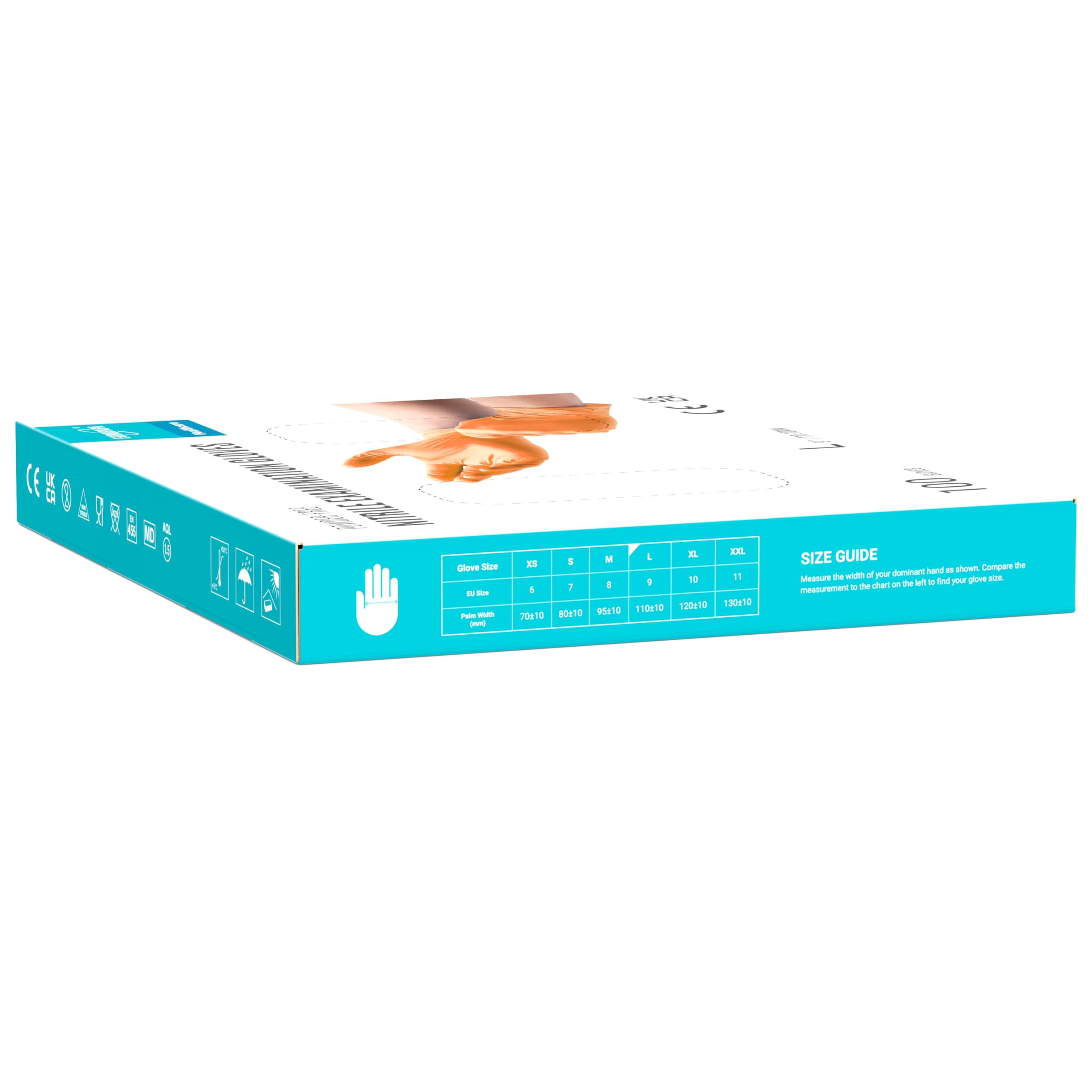 EUROPAPA® 1000x Nitrilhandschuhe Einweghandschuhe puderfrei Untersuchungshandschuhe EN455 EN374 latexfrei Einmalhandschuhe Handschuhe in Gr. S, M, L & XL verfügbar (Orange, L)