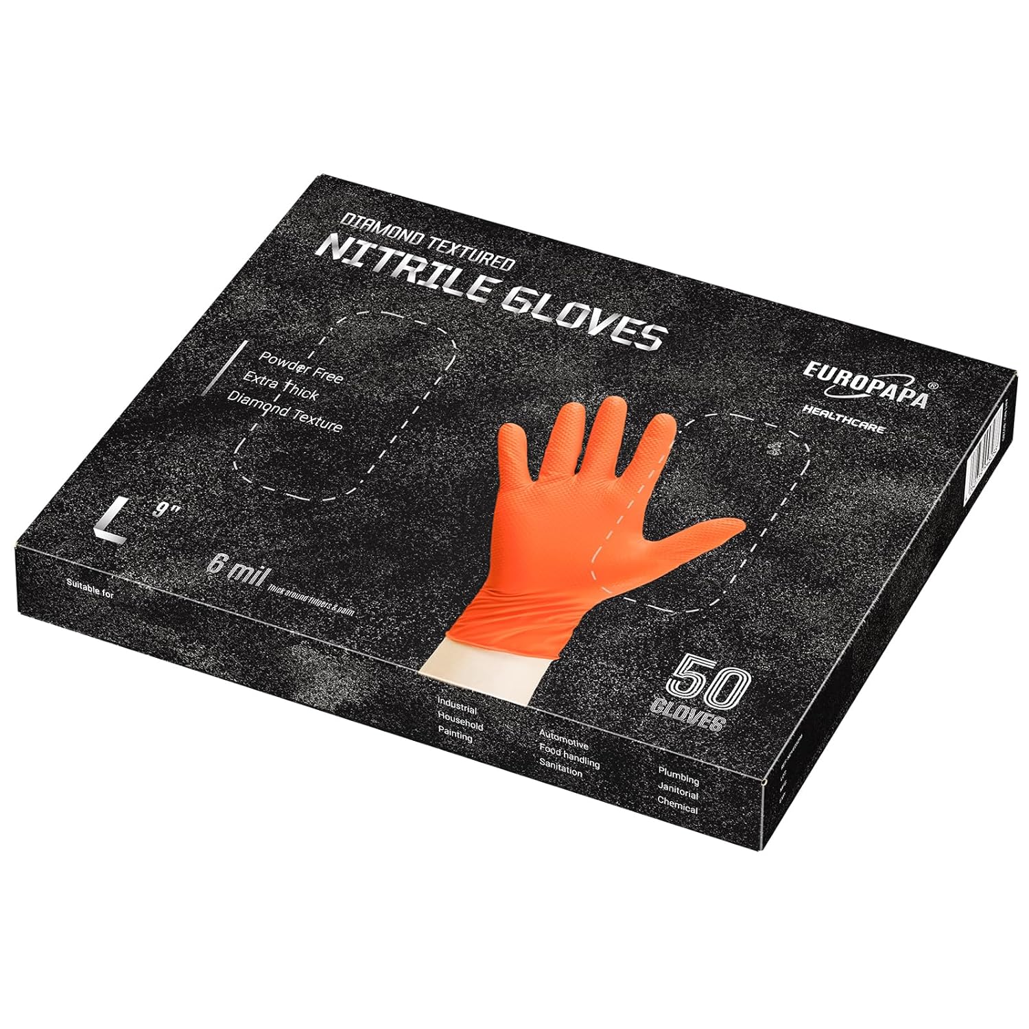 DiamantGrip nitrile gloves, extra thick, powder-free, 50 pieces 