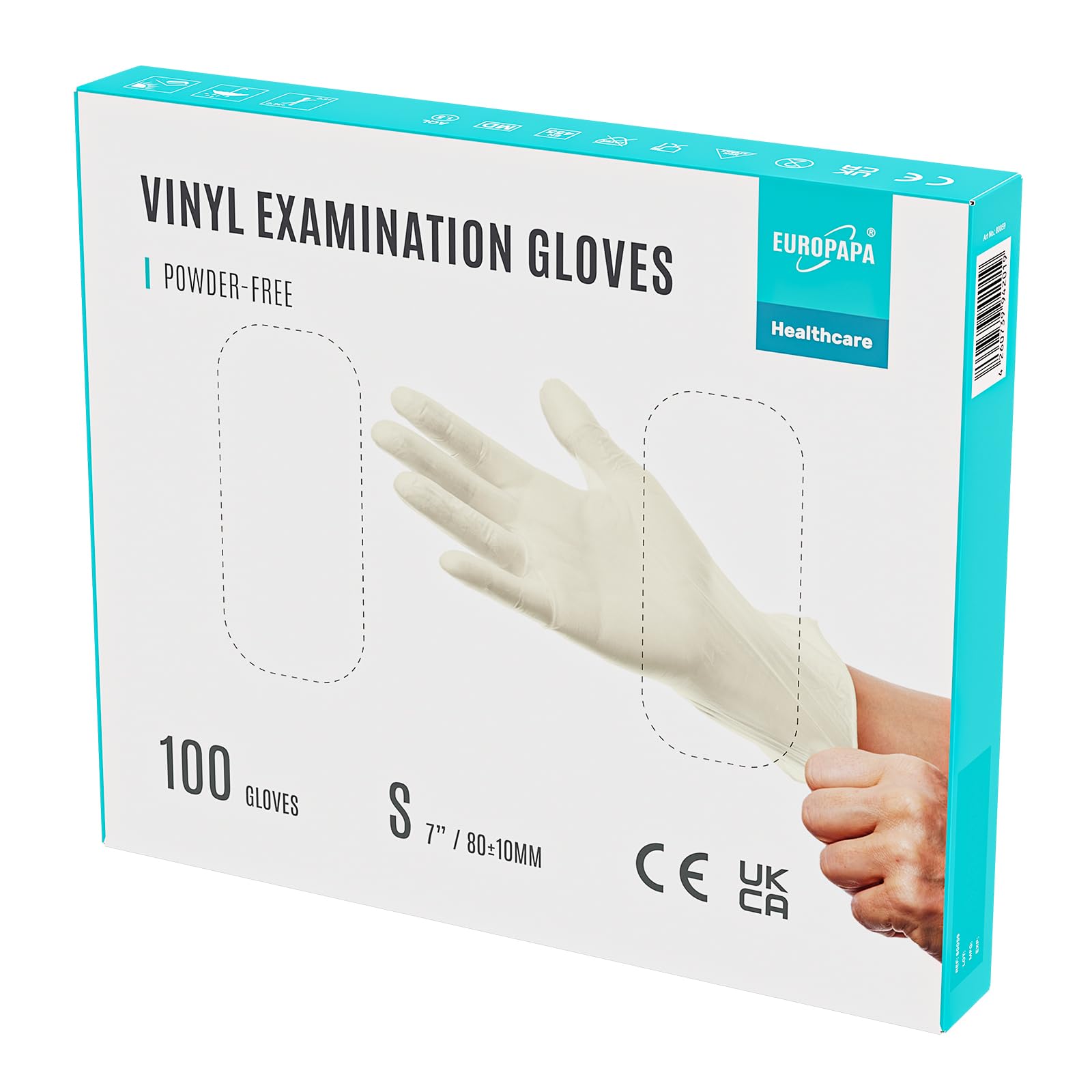 vinyl handschuhe xl EUROPAPA® 100x Vinylhandschuhe Einweghandschuhe Untersuchungshandschuh