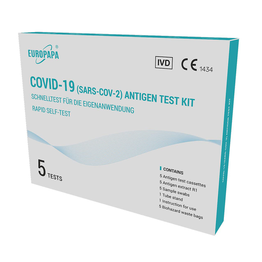 COVID-19 Antigen Testkit, Einzelverpackt, 5/10/20 Stück