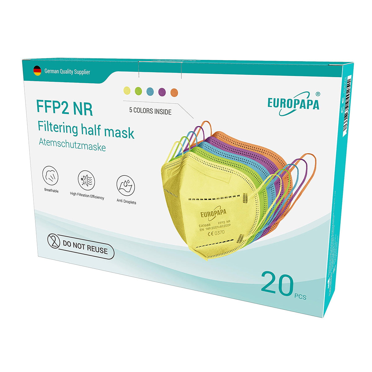 FFP2 respiratory masks for children, 20 pieces