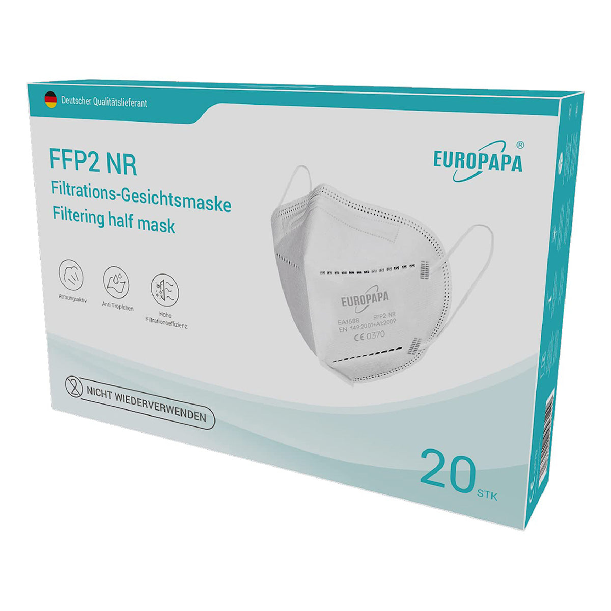 FFP2 respiratory mask, 20 pieces