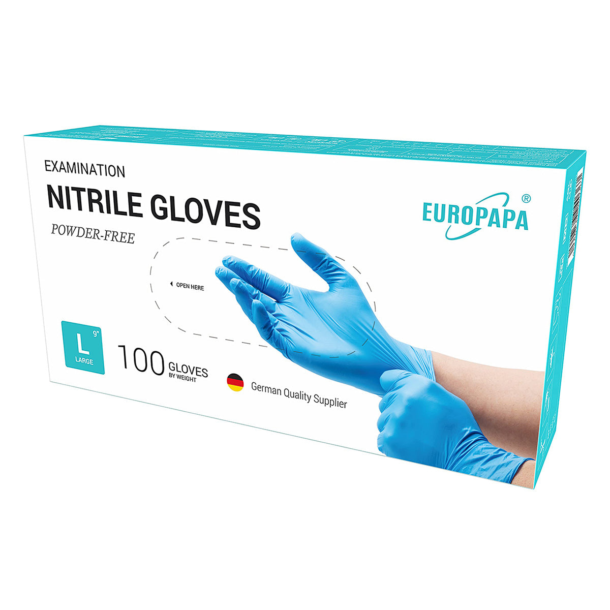 Nitrile examination gloves, powder free, 100 pieces